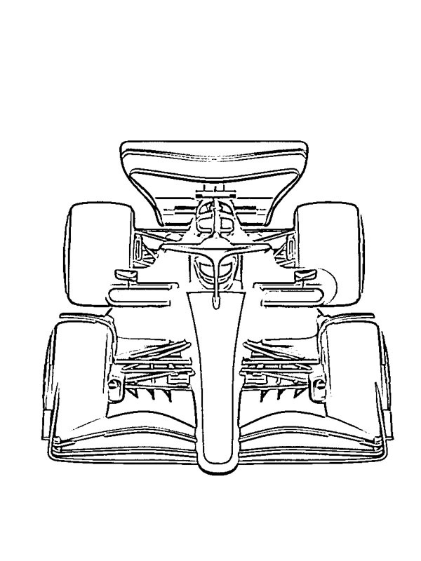 Samochód Formuły 1 kolorowanka