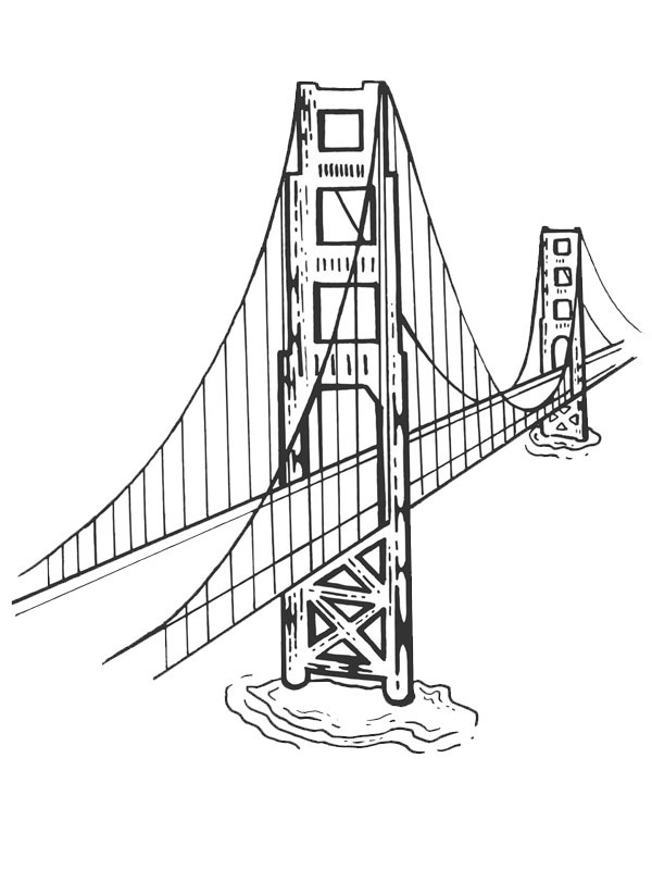 Golden Gate Bridge kolorowanka