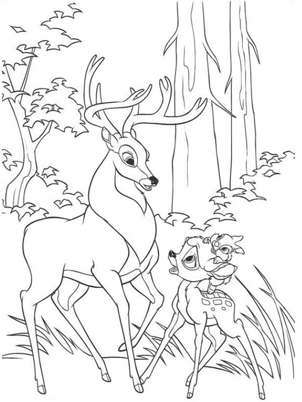Wielki Książę i Bambi kolorowanka
