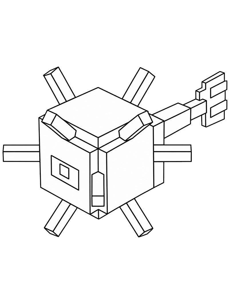 Guardian Minecraft kolorowanka