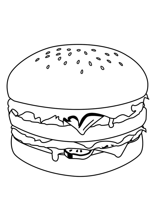Hamburger kolorowanka