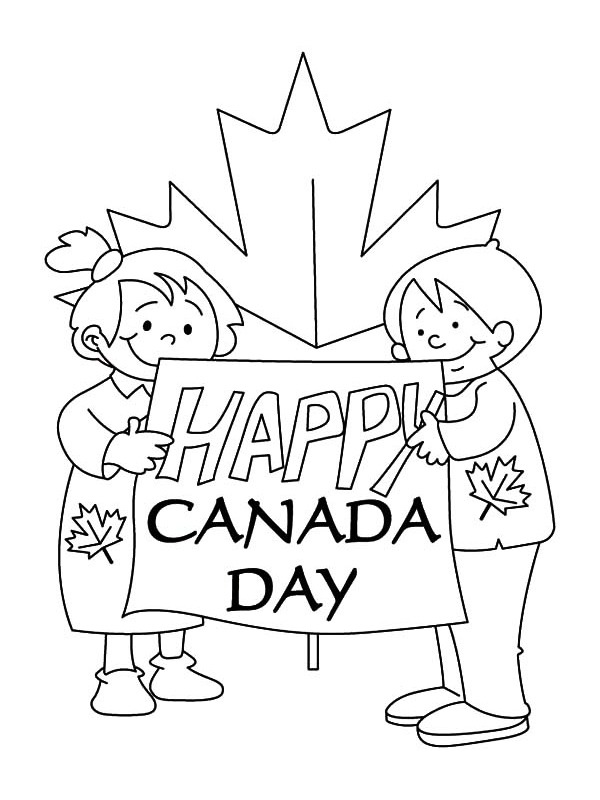 Szczęśliwego dnia Kanady kolorowanka