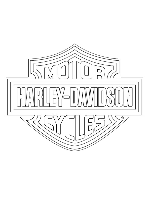Harley-Davidson logo kolorowanka