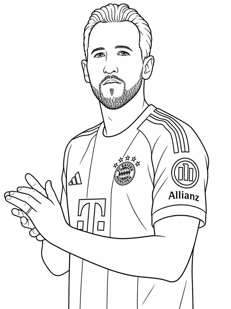 Harry Kane kolorowanka