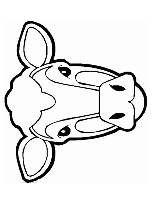 głowa krowy kolorowanka