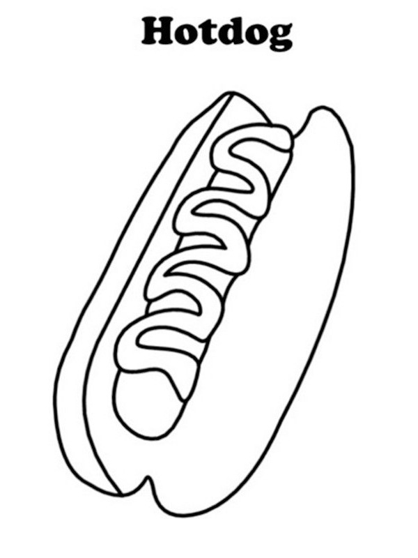 Hot dog kolorowanka