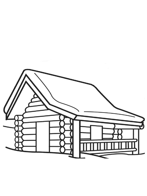 Dom drewniany kolorowanka