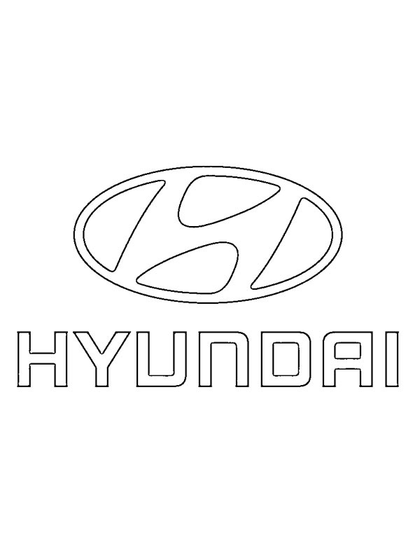 Hyundai logo kolorowanka