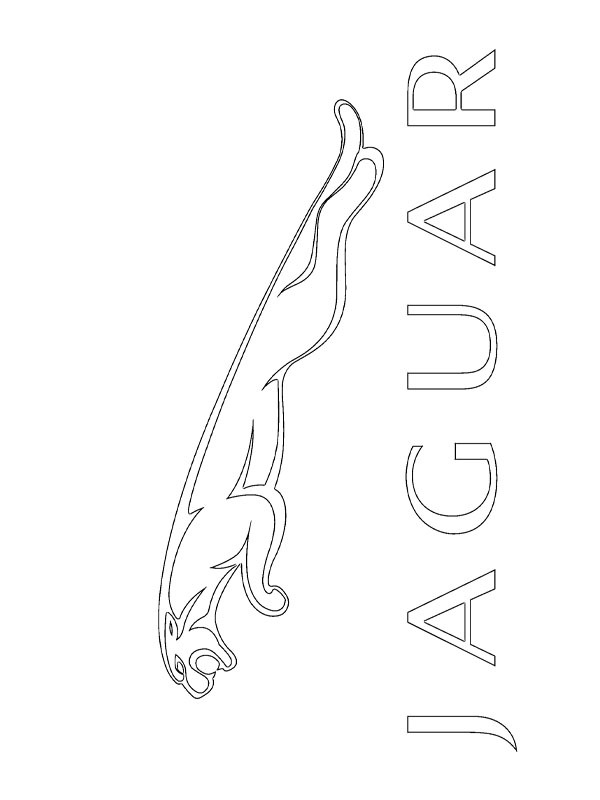Jaguar logo kolorowanka