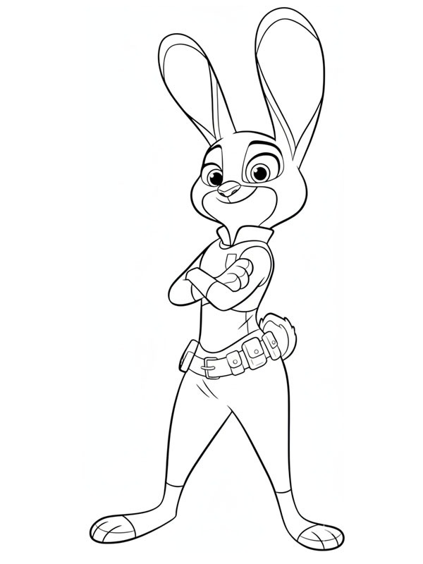 Judy Hopps (Zwierzogr&oacute;d) kolorowanka