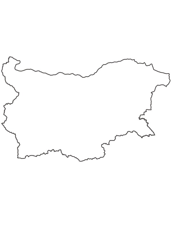 Mapa Bułgarii kolorowanka