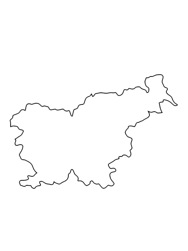 Mapa Słowenii kolorowanka