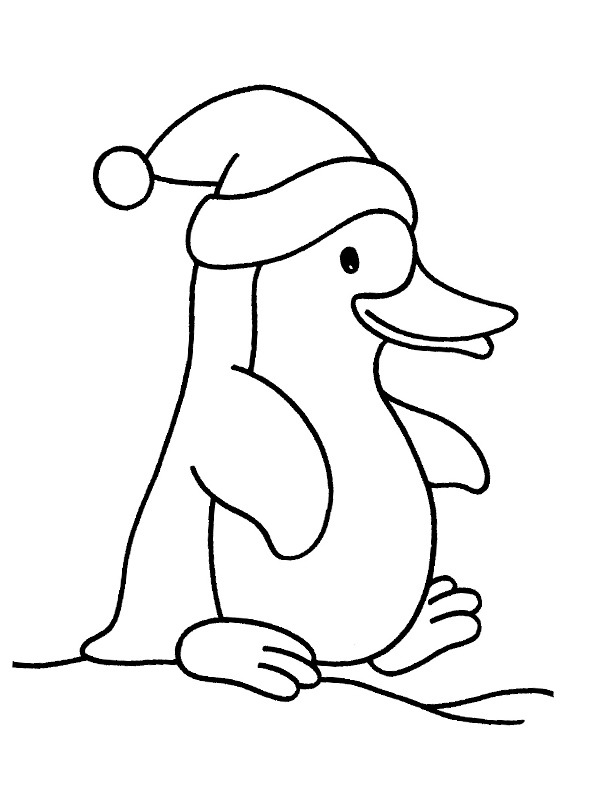 świąteczny pingwin kolorowanka
