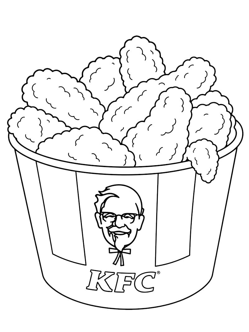 KFC Hot wings kolorowanka
