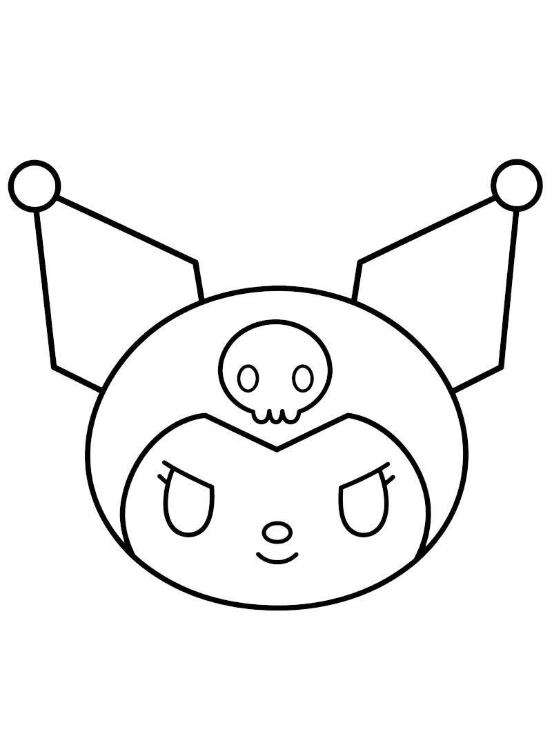 Twarz Kuromi kolorowanka
