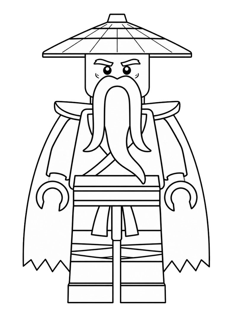 LEGO Ninjago Mistrz Wu kolorowanka