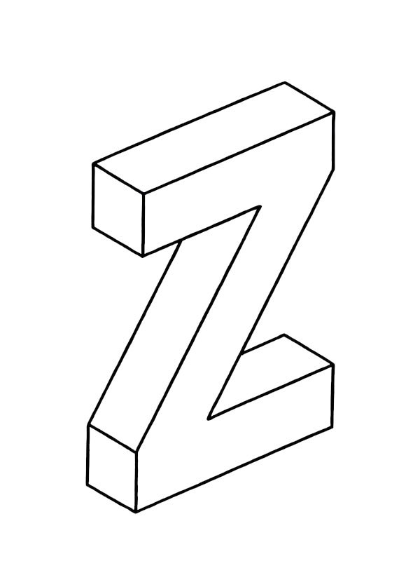 Litera Z 3D kolorowanka