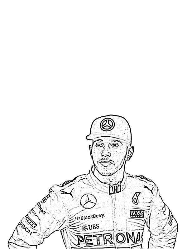 Lewis Hamilton kolorowanka