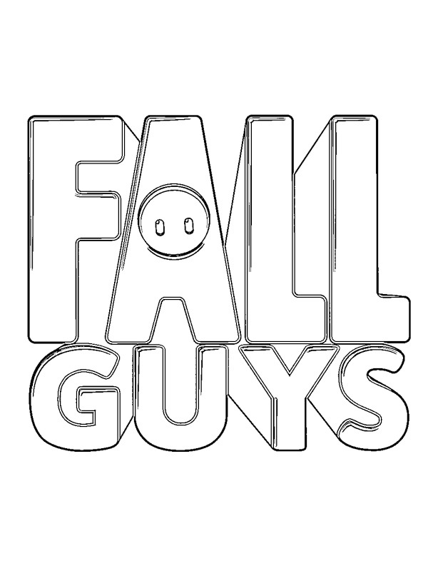 Logo Fall Guys kolorowanka