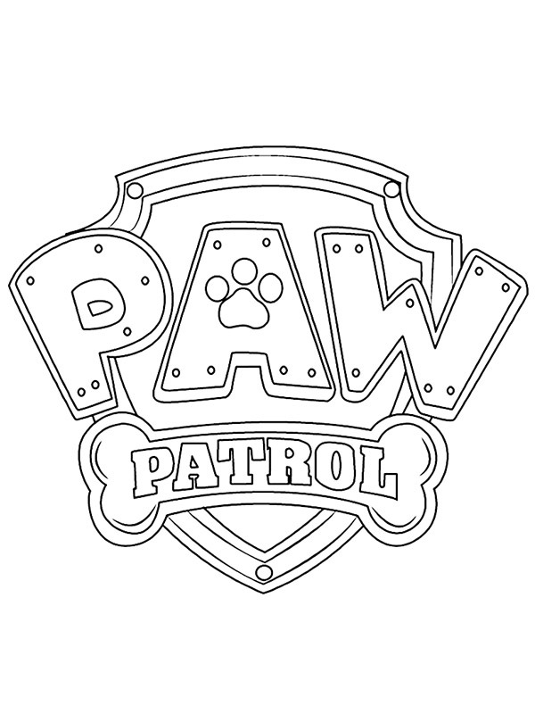 Logo psi patrol kolorowanka