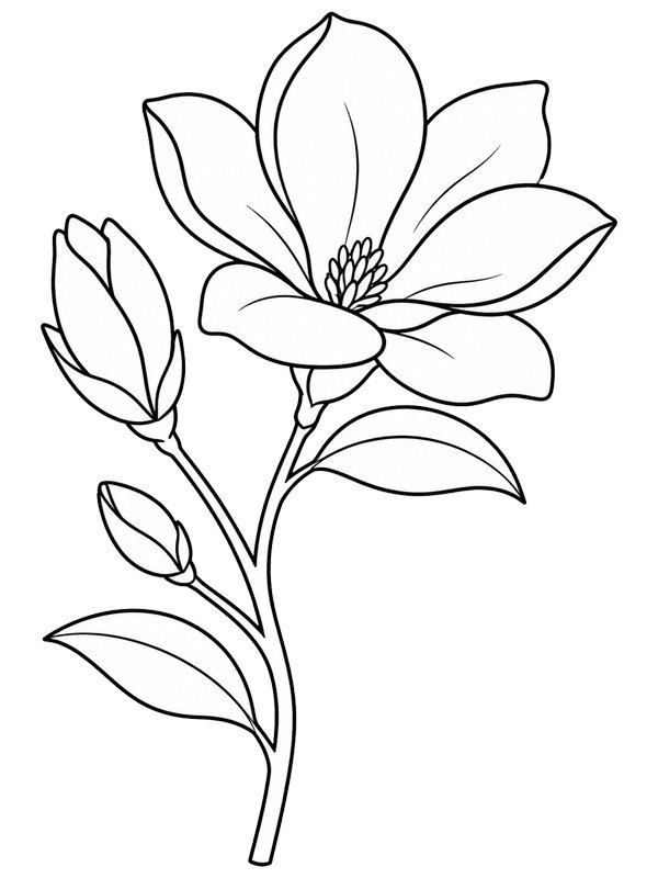 Magnolia kolorowanka