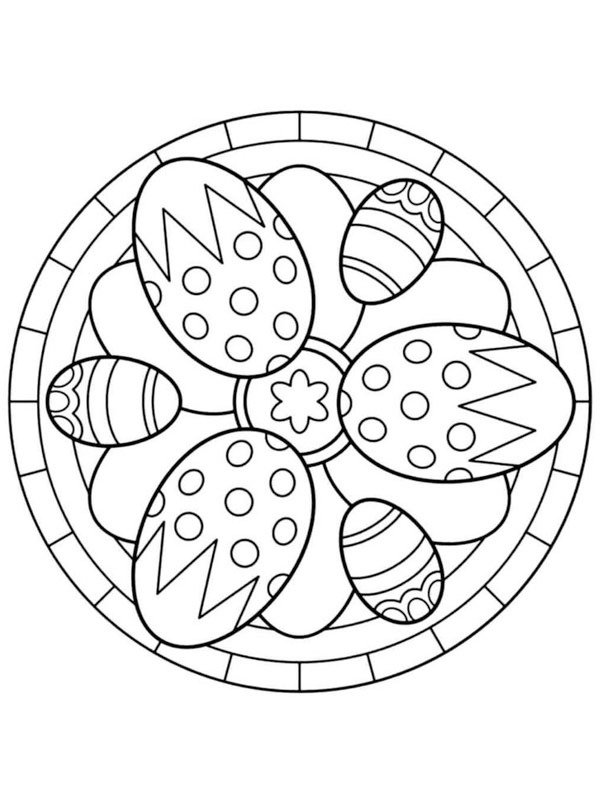 Mandala pisanki kolorowanka