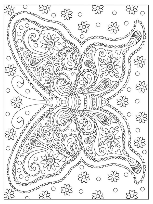 Mandala Motyl kolorowanka