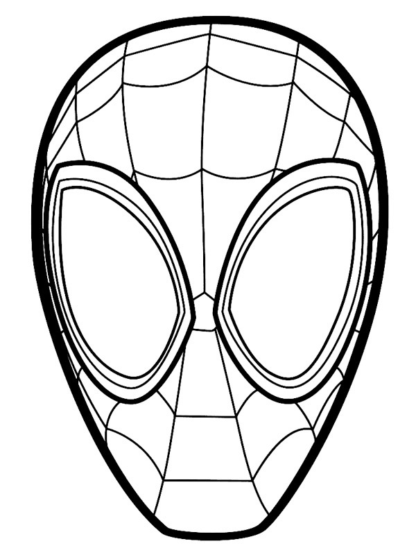 Maska spiderman kolorowanka