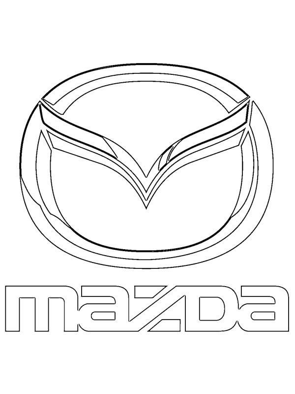 Mazda logo kolorowanka