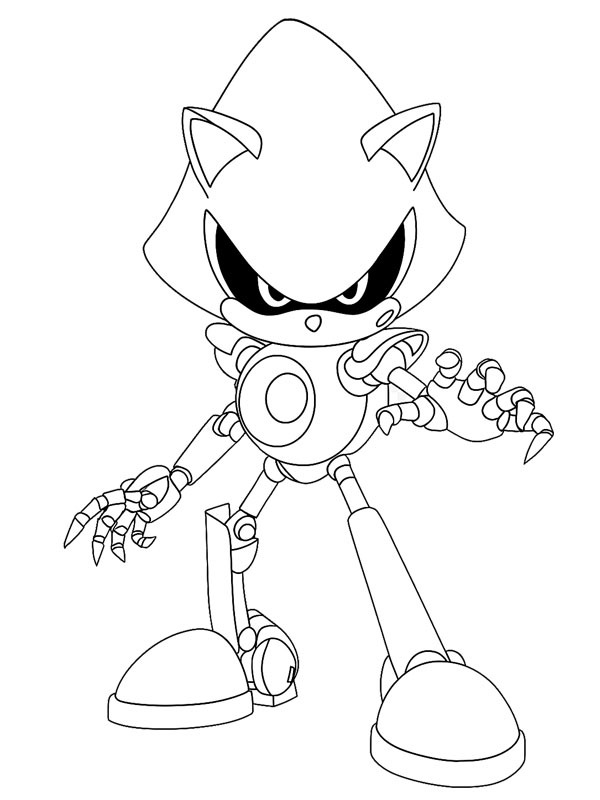 Metal Sonic kolorowanka