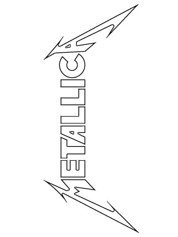 Metallica logo kolorowanka