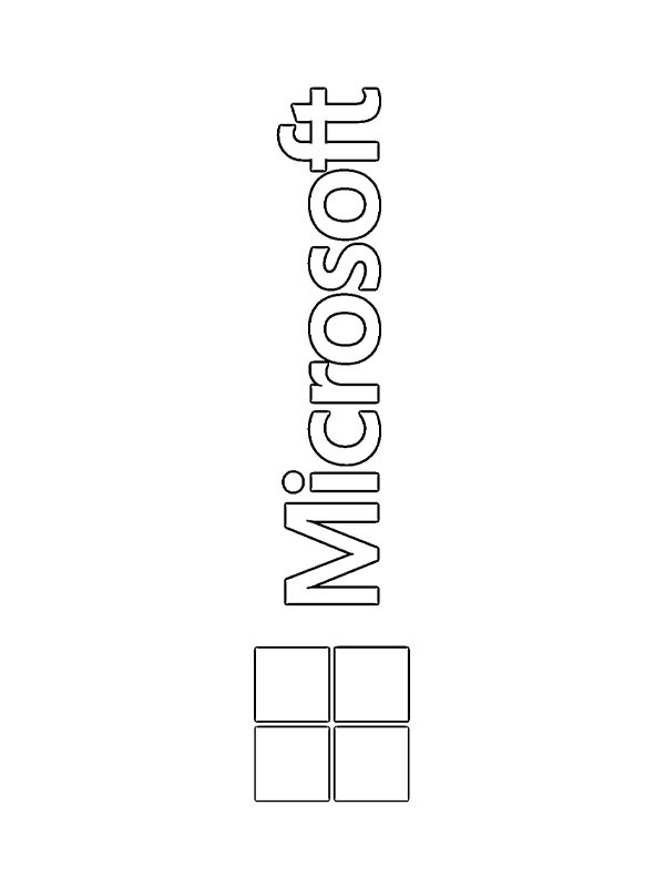 Microsoft logo kolorowanka