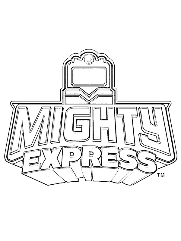 Mighty Express logo kolorowanka