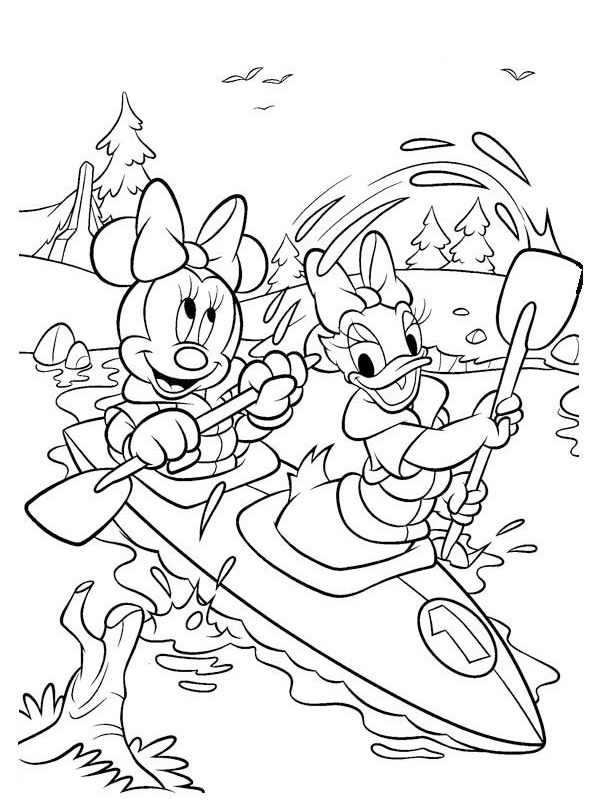 Myszka Minnie i Daisy kolorowanka