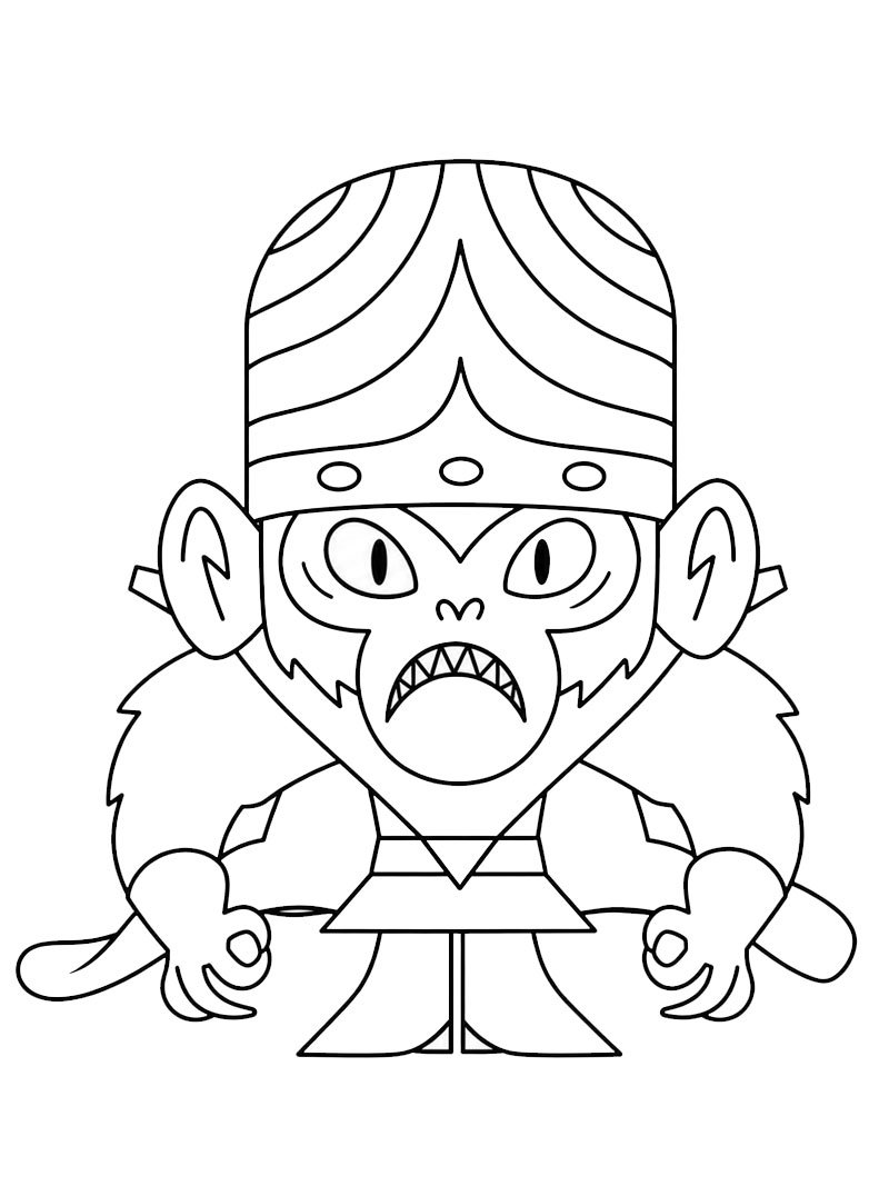 Mojo Jojo (Atom&oacute;wki) kolorowanka