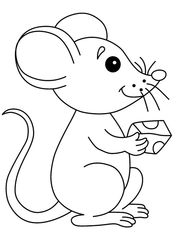 Mysz z serem kolorowanka