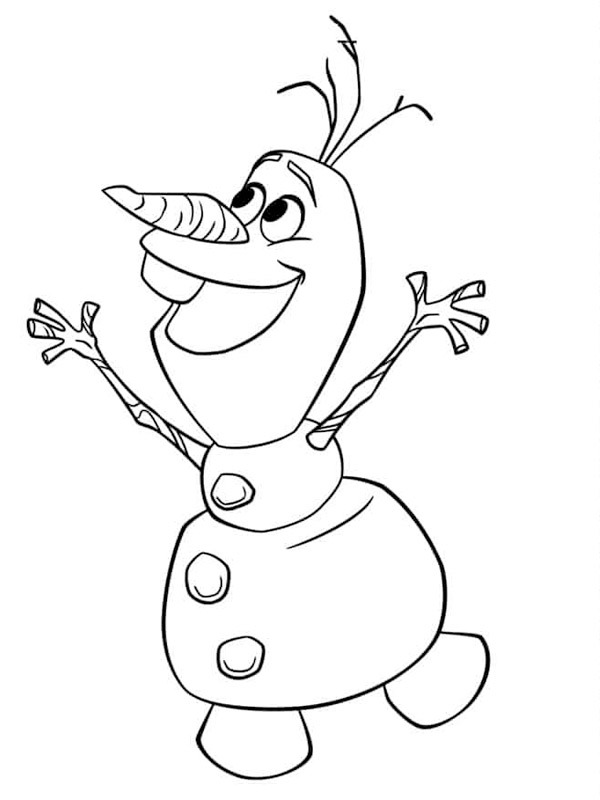 Olaf z Krainy lodu kolorowanka