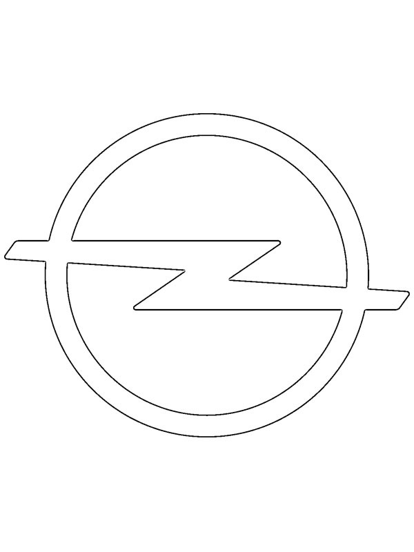 Opel logo kolorowanka