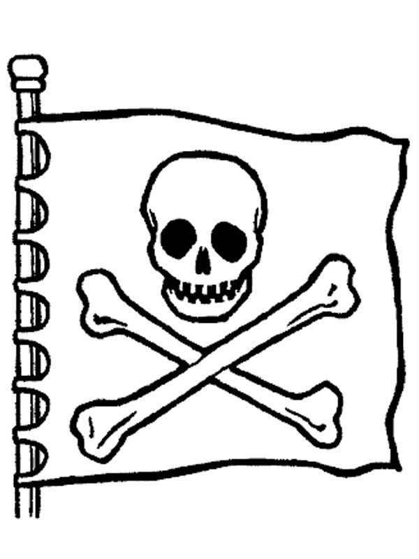 Bandera piratów kolorowanka