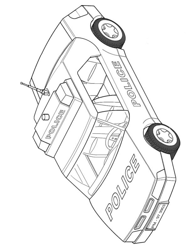 Playmobil Policyjny Radiowóz kolorowanka