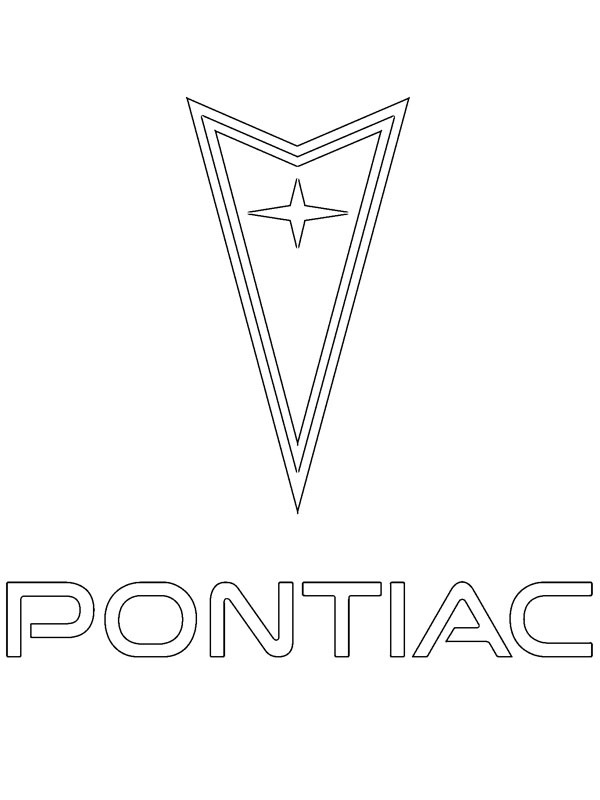Pontiac logo kolorowanka