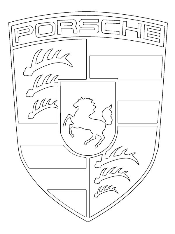 Porsche logo kolorowanka