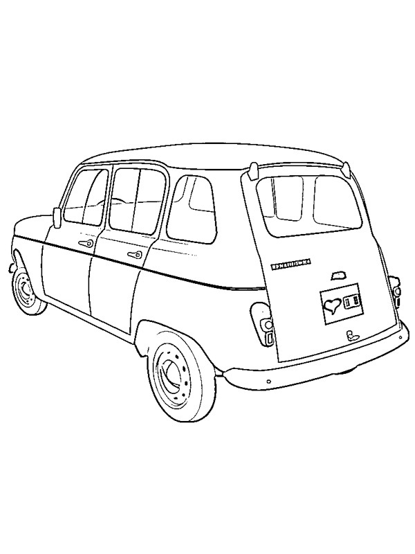 Renault 4 kolorowanka