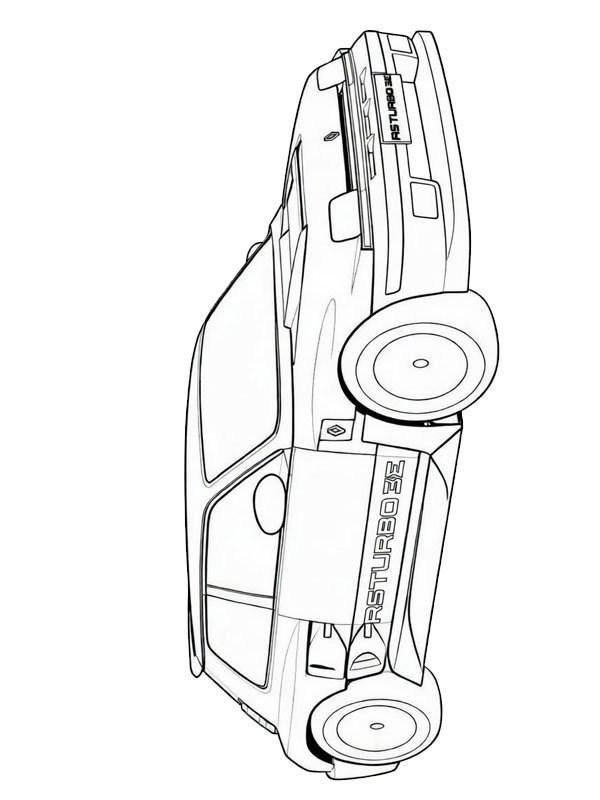 Renault 5 Turbo 3E kolorowanka