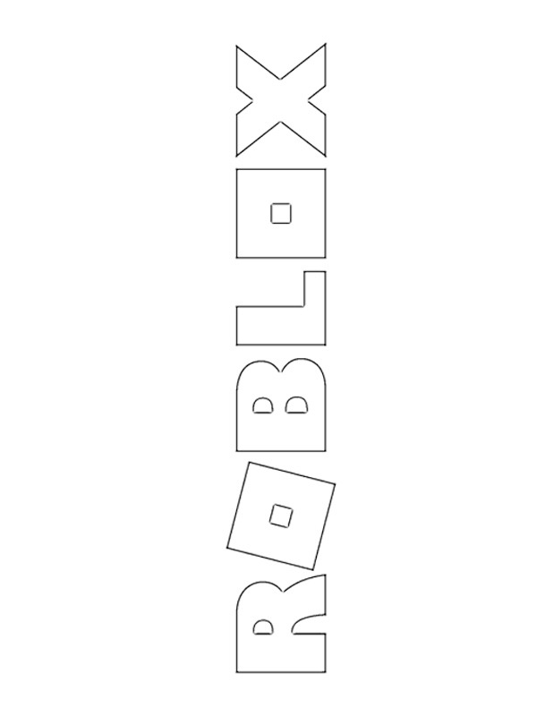 Roblox logo kolorowanka