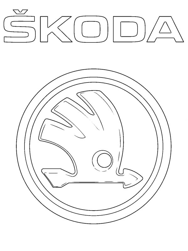Škoda logo kolorowanka