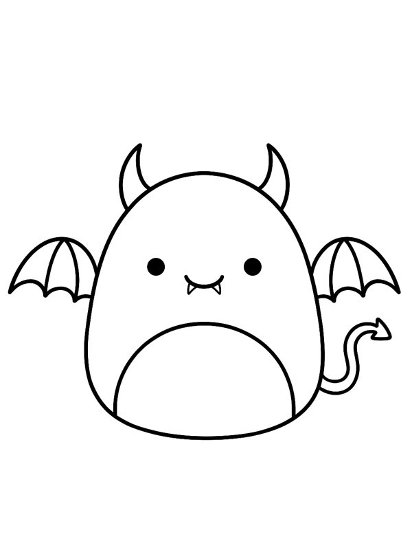Squishmallow diabełek kolorowanka