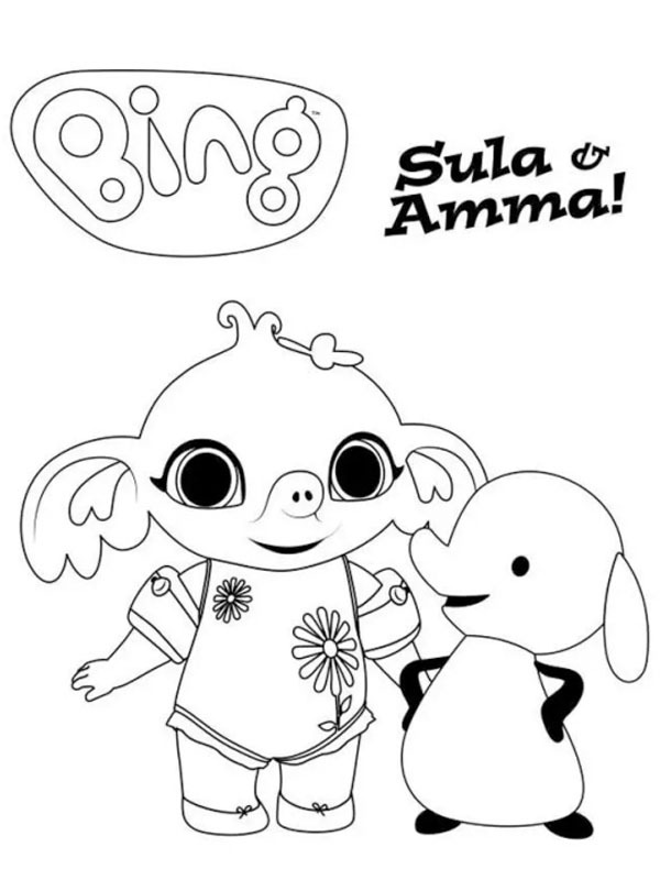 Sula i Amma kolorowanka