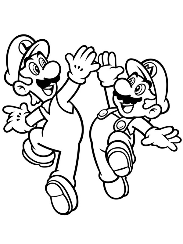 Super Mario i Luigi kolorowanka