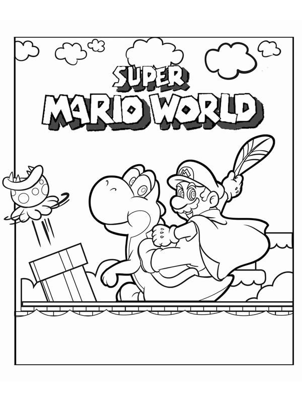 Super Mario World kolorowanka